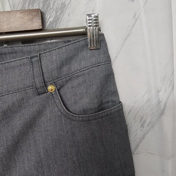 Escada Jeans Gray Cuffed Industrial Punk Grunge Boot Cut 32" x 31" - Picture 6 of 16